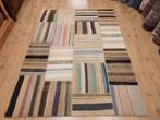 Vintage handgeweven oosters tapijt patchwork 240x170