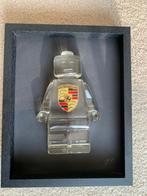 LEGO glazen pop Porsche embleem ingelijst, Ophalen of Verzenden, Zo goed als nieuw