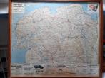 Oude landkaart Groningen-Friesland-Drenthe en reclame Meppel, Boeken, Atlassen en Landkaarten, Nederland, Zo goed als nieuw, 1800 tot 2000