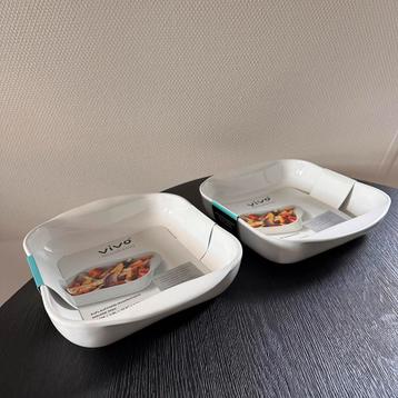2 x nieuwe vivo ovenschaal 27 cm ovenschalen wit 1,5 l beschikbaar voor biedingen