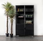 Vitrinekast Tygo Zwart metaal, Huis en Inrichting, Ophalen, Met deur(en), 100 tot 150 cm, 200 cm of meer