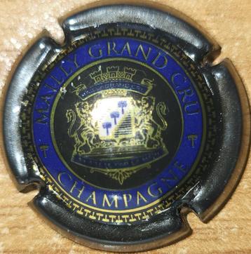 Champagnecapsule MAILLY GRAND CRU donkerblauw & goud nr.12f beschikbaar voor biedingen