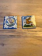 Vintage Spaanse tegels - Vogel en Haas, Huis en Inrichting, Woonaccessoires | Kandelaars en Kaarsen, Ophalen of Verzenden, Gebruikt