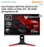Acer Predator 27" G-Sync IPS Gaming Monitor, Gebruikt, In hoogte verstelbaar, DisplayPort, Ophalen