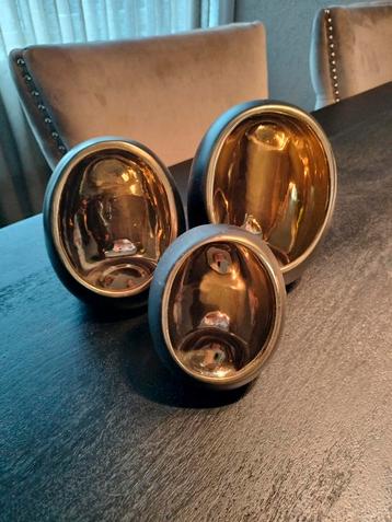 Egg windlicht 3 stuks  beschikbaar voor biedingen