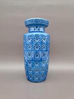 Vintage West Germany vaas Scheurich Prisma Blauw 261-22, Ophalen of Verzenden