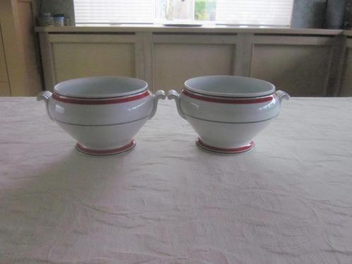 2 Ikea witte soepterrines met handgrepen D20cm H12cm., Huis en Inrichting, Keuken | Servies, Zo goed als nieuw, Overige typen