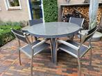Tuinset, Tuin en Terras, Ophalen, 4 zitplaatsen, Gebruikt, Rvs