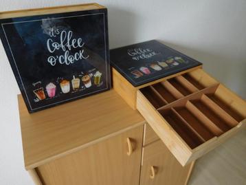Koffie Thee Box Opbergdoos 2 x als nieuw. beschikbaar voor biedingen