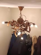 3 stuks hang lampen metaal met roest., Huis en Inrichting, Lampen | Hanglampen, Minder dan 50 cm, Gebruikt, Metaal, Ophalen