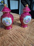 Limoges porselein twee vazen met deksel, Antiek en Kunst, Antiek | Porselein, Ophalen of Verzenden