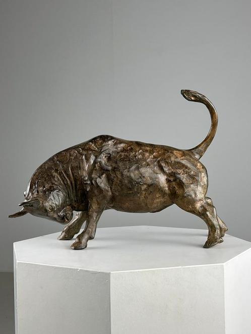 Brons beeld stier Pierre Chenet, Antiek en Kunst, Kunst | Beelden en Houtsnijwerken, Ophalen