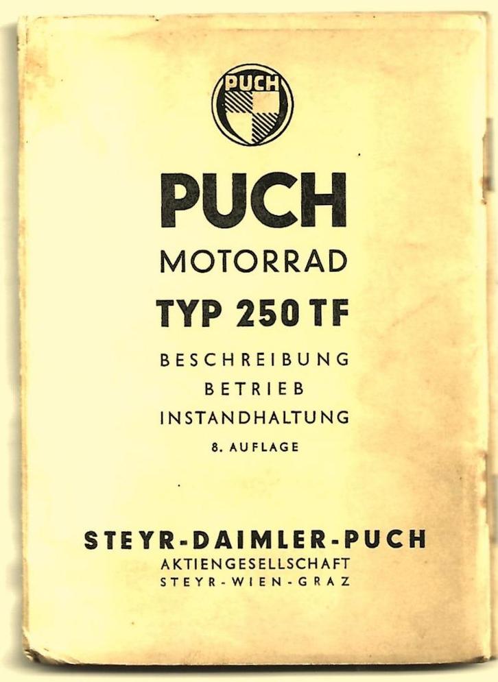 Puch 250 TD Betriebsanleitung handleiding (4927z) motor, Motoren, Handleidingen en Instructieboekjes, Overige merken, Verzenden