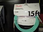 Instrumenten kabel, Fender, 4,5 meter, mint groen, ., Nieuw, Ophalen of Verzenden, .