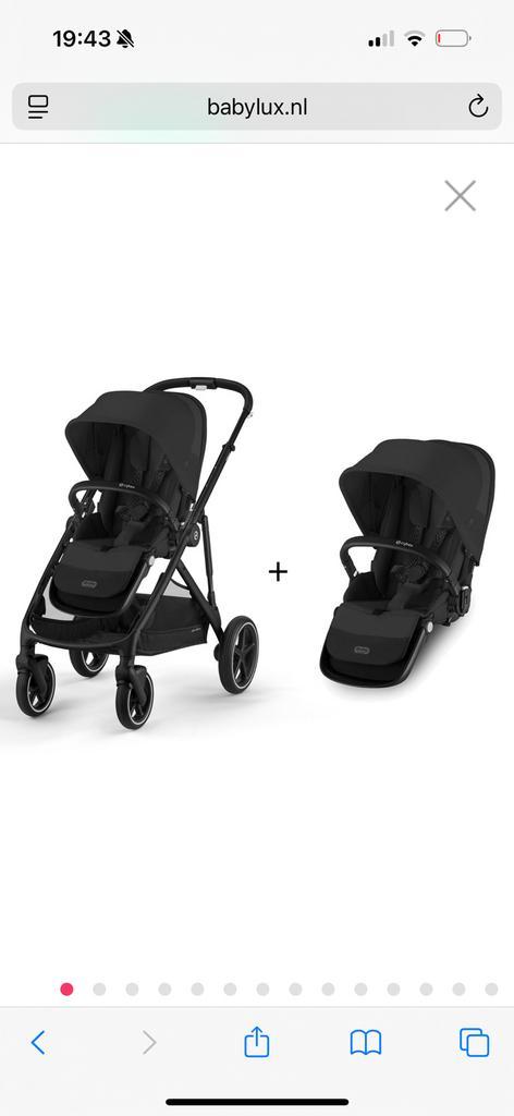 Cybex gazelle S duo met veel accesoires, Kinderen en Baby's, Kinderwagens en Combinaties, Zo goed als nieuw, Overige merken, Duowagen