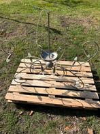 Hanglamp, Huis en Inrichting, Lampen | Hanglampen, Ophalen, Zo goed als nieuw, Strakke kroonluchter, Metaal