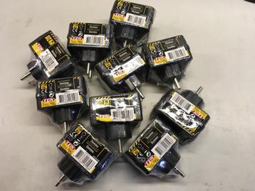 Exin verdeelstekker 3-voudig, Domino, Euro zwart (10 stuks) beschikbaar voor biedingen
