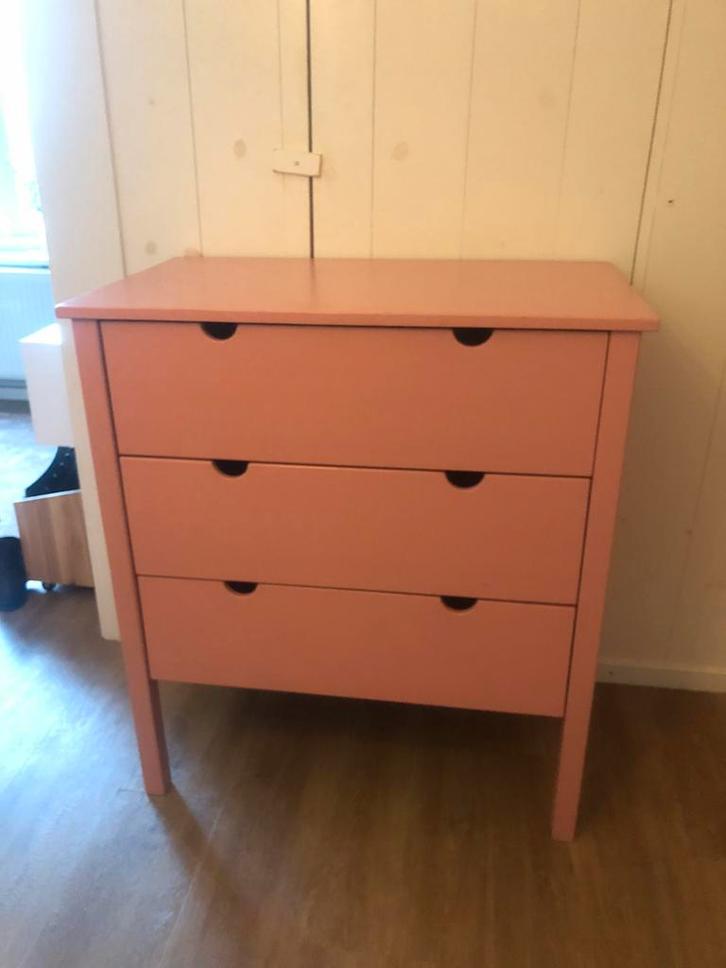 Commode oud roze, Huis en Inrichting, Kasten | Ladekasten, Zo goed als nieuw, Minder dan 100 cm, 50 tot 100 cm, 25 tot 50 cm, 3 of 4 laden