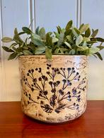 Vintage bloempot jaren 60/70 retro pot keramiek, Rond, Binnen, Ophalen of Verzenden, Zo goed als nieuw