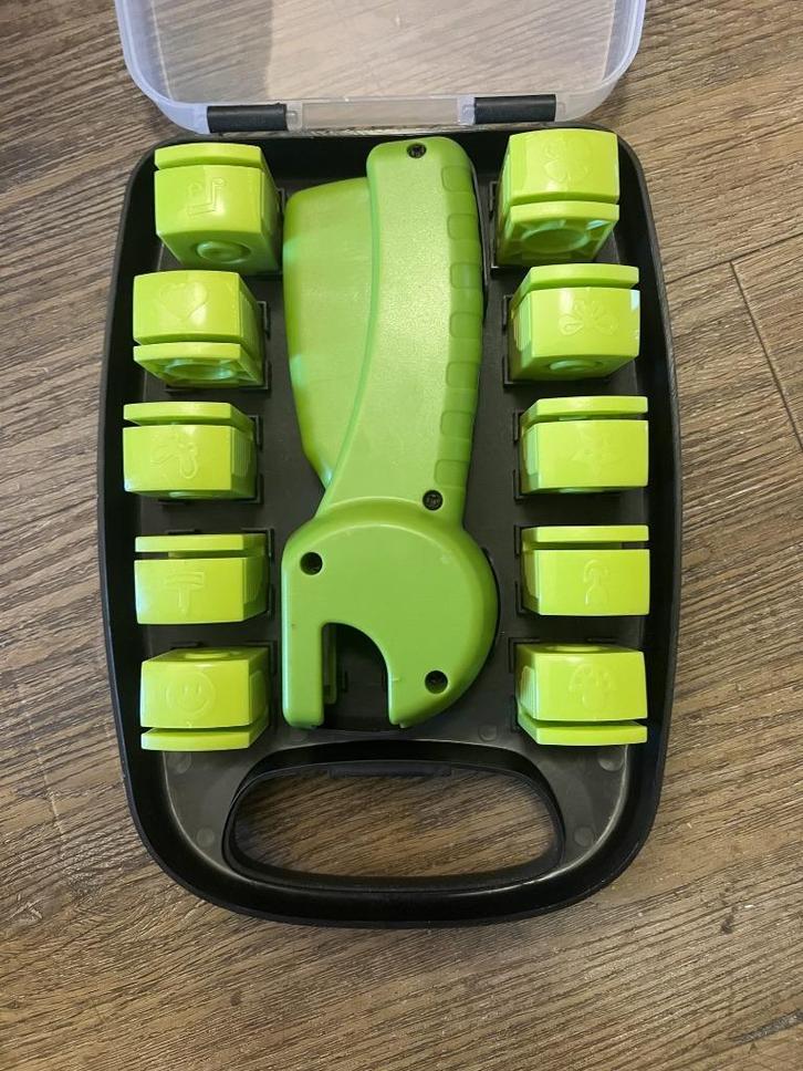 Stempelroller set – 10 opzet-stempels in koffer, Hobby en Vrije tijd, Knutselen, Zo goed als nieuw, Gereedschap of Toebehoren