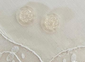 Franse vintage glazen knoopjes beschikbaar voor biedingen