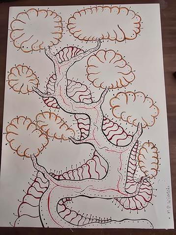 Abstracte Kunst op A3 Papier beschikbaar voor biedingen