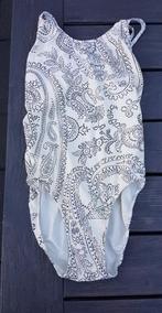 Badpak maat 42, crème-wit met zwarte bloemenprint. NIEUW., Kleding | Dames, Badmode en Zwemkleding, Ophalen of Verzenden, Nieuw