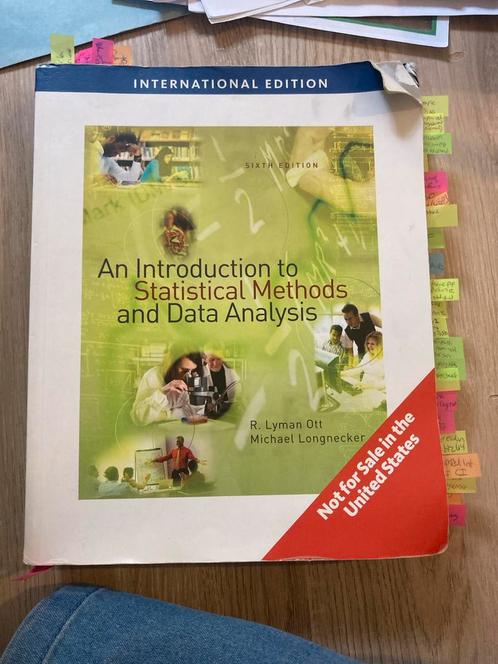 An introduction to Staticak Methods  and dats analysis, Boeken, Studieboeken en Cursussen, Gelezen, WO, Beta, Ophalen of Verzenden