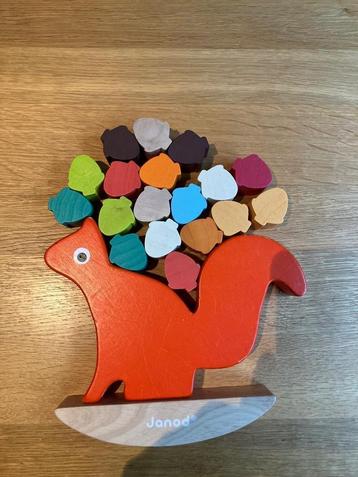 Janod - Stapeltuimelaar Nutty de Eekhoorn Houten Balansspel beschikbaar voor biedingen