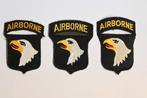 3 stuks US army 101st airborne patch amerika embleem, Verzamelen, Militaria | Algemeen, Ophalen of Verzenden, Landmacht, Amerika
