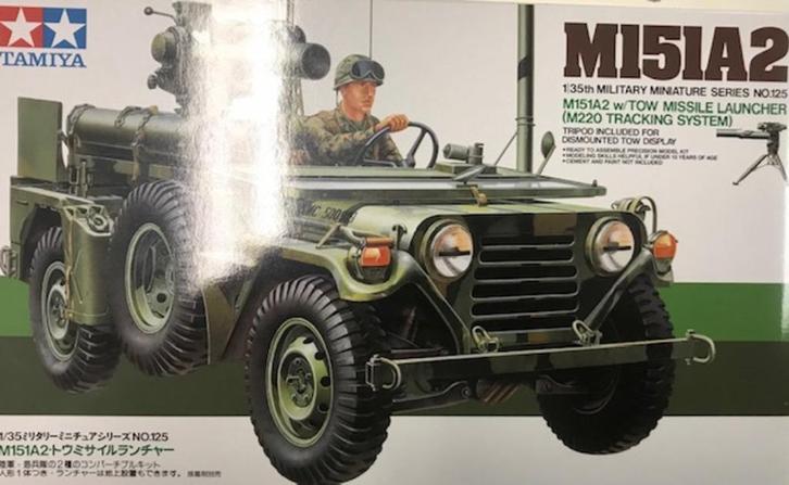 Coelianmodels, Tamiya 35125, M151A2 TOW, 1/35, € 16,99, Hobby en Vrije tijd, Modelbouw | Auto's en Voertuigen, Nieuw, Tank, 1:32 tot 1:50
