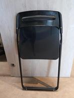 2 Zwarte klapstoelen, Huis en Inrichting, Stoelen, Ophalen, Kunststof, Gebruikt, -