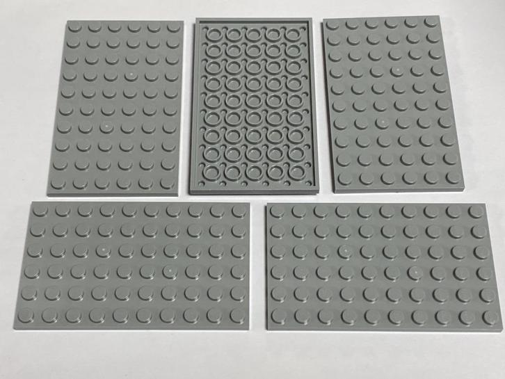 Partij 5x nieuwe lichtgrijze 6x10 lego platen, Kinderen en Baby's, Speelgoed | Duplo en Lego, Nieuw, Lego, Losse stenen, Ophalen of Verzenden