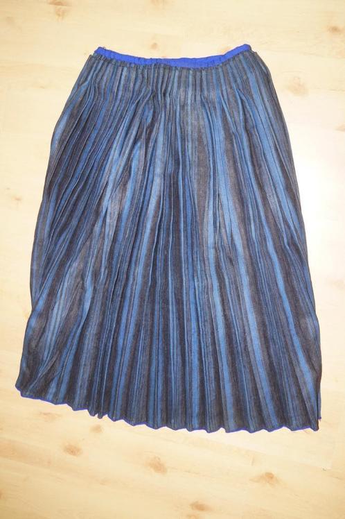 blauw / zwart gestreepte bovenrok; Staphorster klederdracht, Antiek en Kunst, Antiek | Kleding en Accessoires, Ophalen of Verzenden
