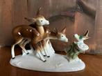 Porseleinen Beeldje Gräfenthal - Twee Herten en een Vogel, Verzamelen, Beelden en Beeldjes, Ophalen of Verzenden, Zo goed als nieuw