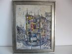 H. Joog. "Stadsgezicht Parijs. Olieverf op doek in lijst., Ophalen of Verzenden