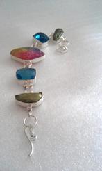 zilver armband Solar kwarts Blauwe Topaas, Sieraden, Tassen en Uiterlijk, Armbanden, Overige kleuren, Verzenden, Nieuw, Met edelsteen