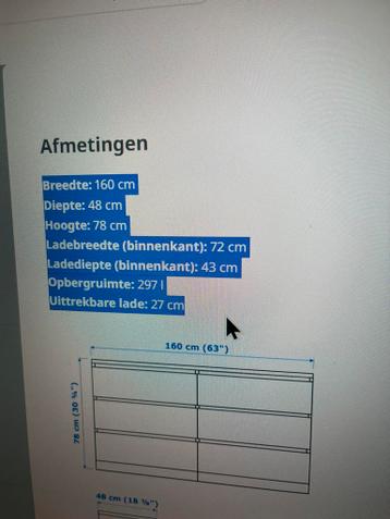 IKEA Malm Ladekast - 6 Lades - afbeelding 3