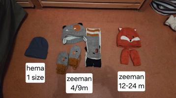 Baby mutsen en handschoenen set beschikbaar voor biedingen