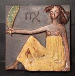 Virgo" keramische tegel uit de jaren 70  zie beschrijving, Antiek en Kunst, Antiek | Keramiek en Aardewerk, Ophalen of Verzenden