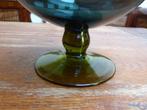 Vintage glazen kan in groen en blauw, Ophalen of Verzenden