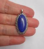 Zilveren vintage hanger met lapis lazuli nr.1528, Overige voorstellingen, Verzenden, Zo goed als nieuw, Zilver