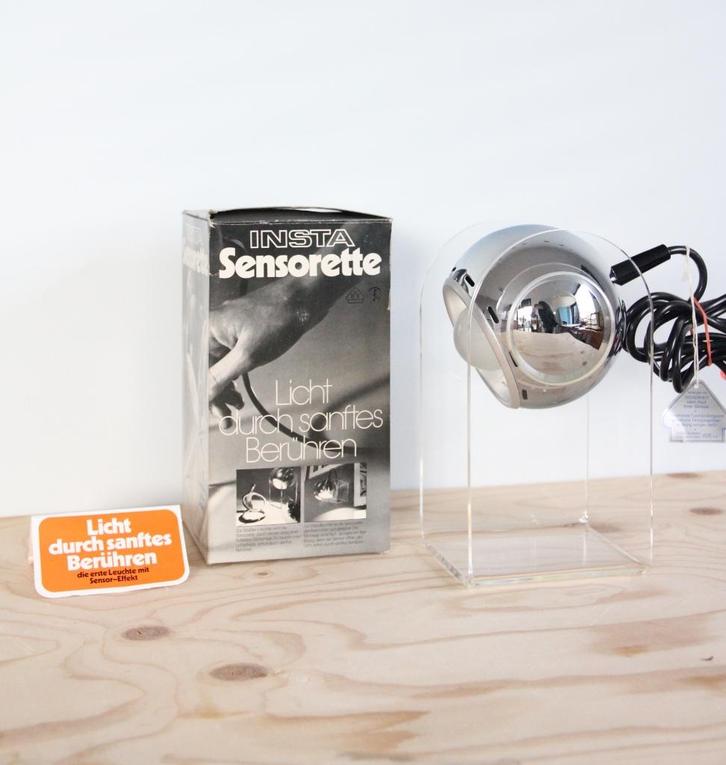 1970s “Insta Sensorette” tafellamp van Gino Sarfatti, Huis en Inrichting, Lampen | Tafellampen, Zo goed als nieuw, Minder dan 50 cm