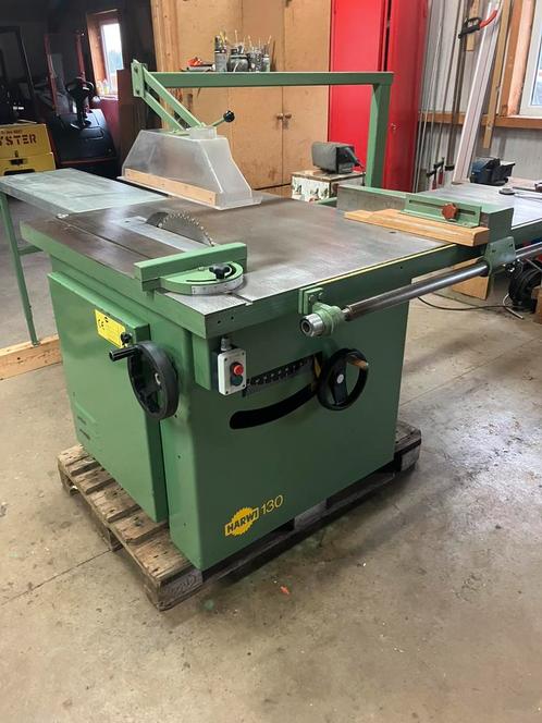 Harwi Cirkelzaag CE  remmotor 10 pk, Doe-het-zelf en Verbouw, Gereedschap | Zaagmachines, Zo goed als nieuw, Cirkelzaag, 1200 watt of meer