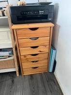 Houten ladekast 6 lades, Ophalen, 50 tot 100 cm, Zo goed als nieuw, Minder dan 100 cm