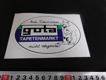 sticker GOTA Tapetenmarkt beim Renovieren nicht vergessen  beschikbaar voor biedingen