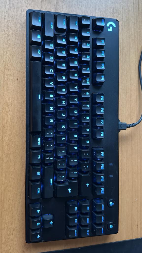 Logitech G Pro GX Mechanisch Gaming Toetsenbord, Computers en Software, Toetsenborden, Zo goed als nieuw, Qwerty, Bedraad, Gaming toetsenbord