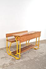 Vintage schoolbank beukenhout kinderbureau jaren 50, Huis en Inrichting, Bureaus, Ophalen of Verzenden, Gebruikt