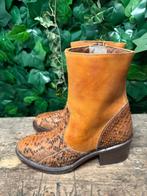 Nieuwe gave laars met blokhak en pythonleer sendra maat 37, Sendra, Bruin, Lage of Enkellaarzen, Nieuw
