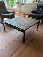 Vintage brutalistische Noors leistenen salontafel, Huis en Inrichting, Tafels | Salontafels, Ophalen, 50 tot 100 cm, Zo goed als nieuw